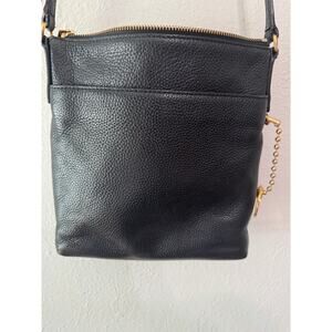Black Leather Marc Jacobs Crossbody Purse